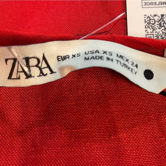 ZARA Red Low V Cut Crop Top | NWT - Picture 7 of 9